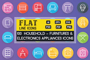 Home Appliances and Furniture Icons, an Outline Icon by FlatLineIcons (Thumbnail 3 of 7)