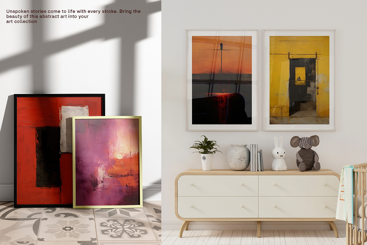 Vibrant Abstract Painting Art Print, a Wallpaper Graphic by Vibrand Studio (Photo 10 of 12)
