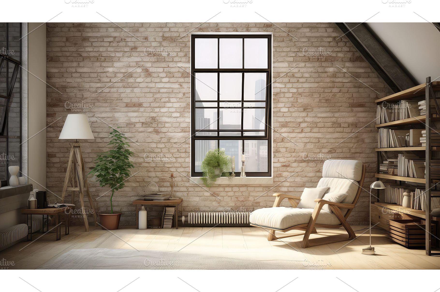 modern loft interior background ai, an Industrial Photo by pikepicture