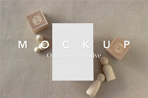 Nursery Themed Greeting Card Mockup