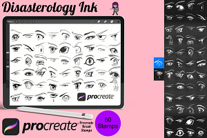 Cartoon Eyes Procreate Brush Stamp 4