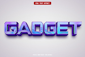 Gadget 3D editable text effect, a Layer Style Add-On by Hello Muh