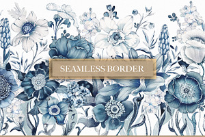 Blue Garden Seamless Patterns