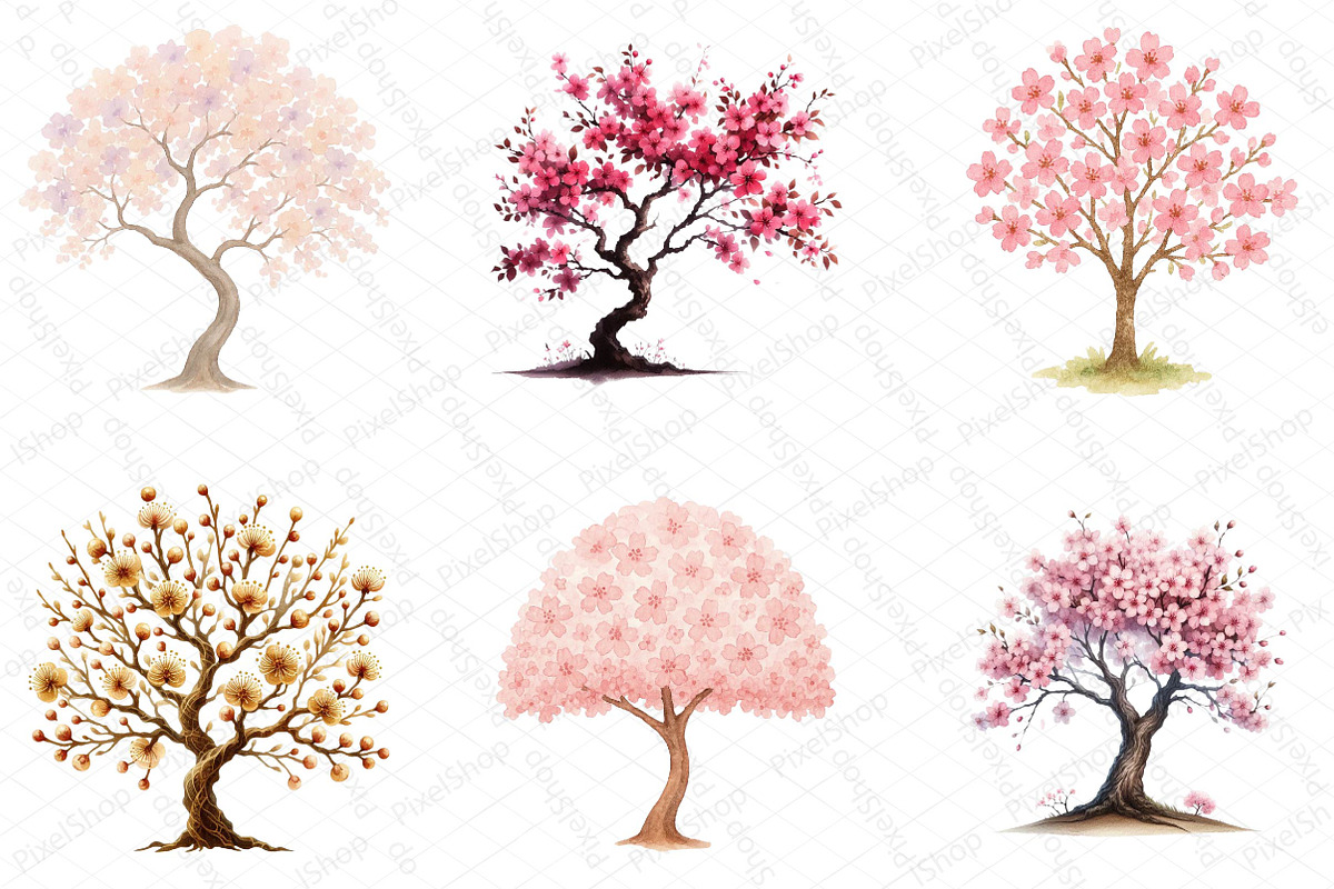 Japanese Cherry Blossom Tree, an Illustration by DreamPrint404 (Photo 5 of 6)