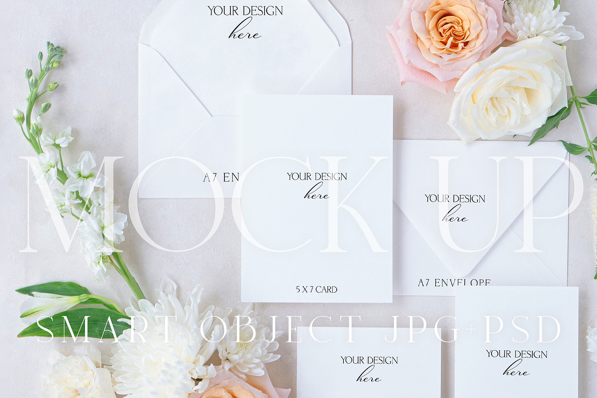 Styled flatlay invitation - Warmth04, a Merchandise Mockup by The Amore Vault (Photo 1 of 3)