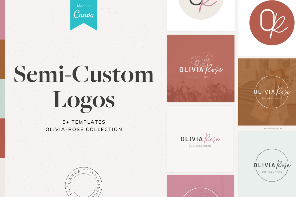 Olivia-Rose Logo Canva Template, a Branding & Logo Template by The Canva Template Shop (Photo 1 of 4)