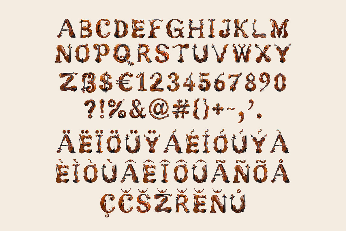 Violin Harmony Font, a Serif Font by Handmadefont (Photo 2 of 15)
