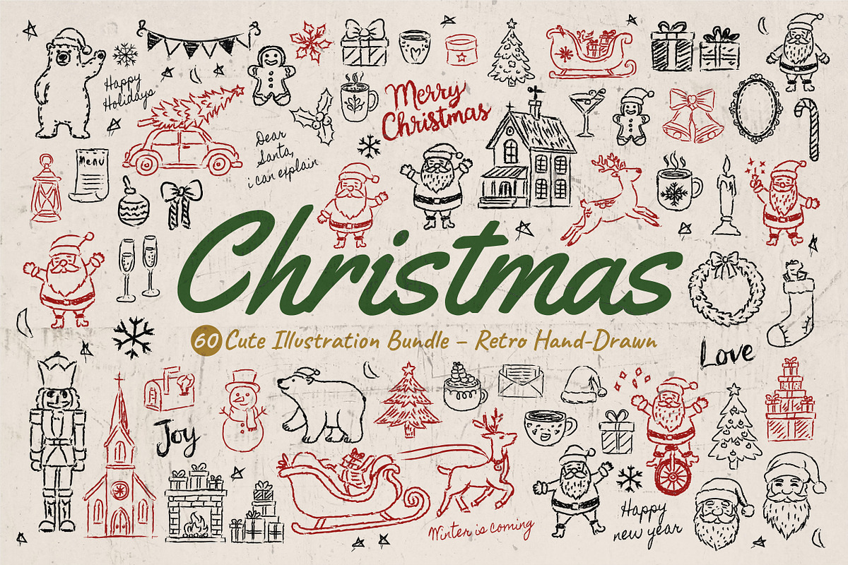 Hand Drawn Whimsical Christmas Icon, an Outline Icon by Baleee (Photo 1 of 7)