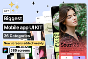 Mobile app design biggest UI KIT, an App Template by Lazyinterface UX UI Team (Thumbnail 1 of 2)