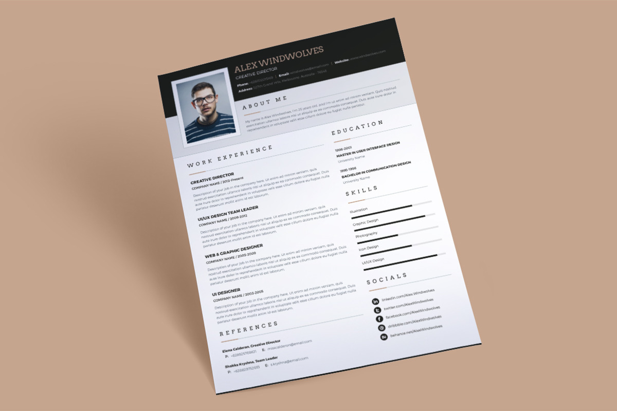 Alex Windwolves Resume (3 Pages), a Resume Template by Marco Zenki (Photo 3 of 5)