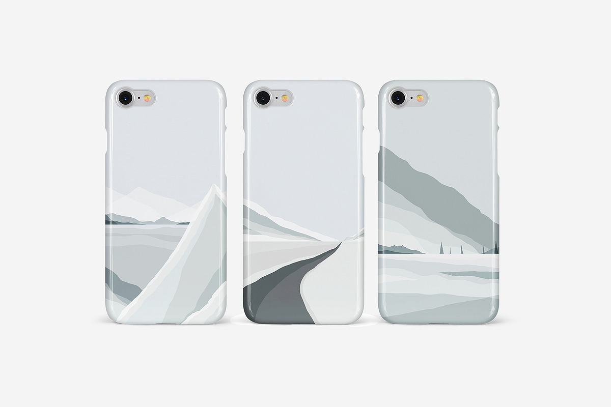 Set  of 3 Abstract Winter Prints., a Background Graphic by ElenKoss (Photo 4 of 8)