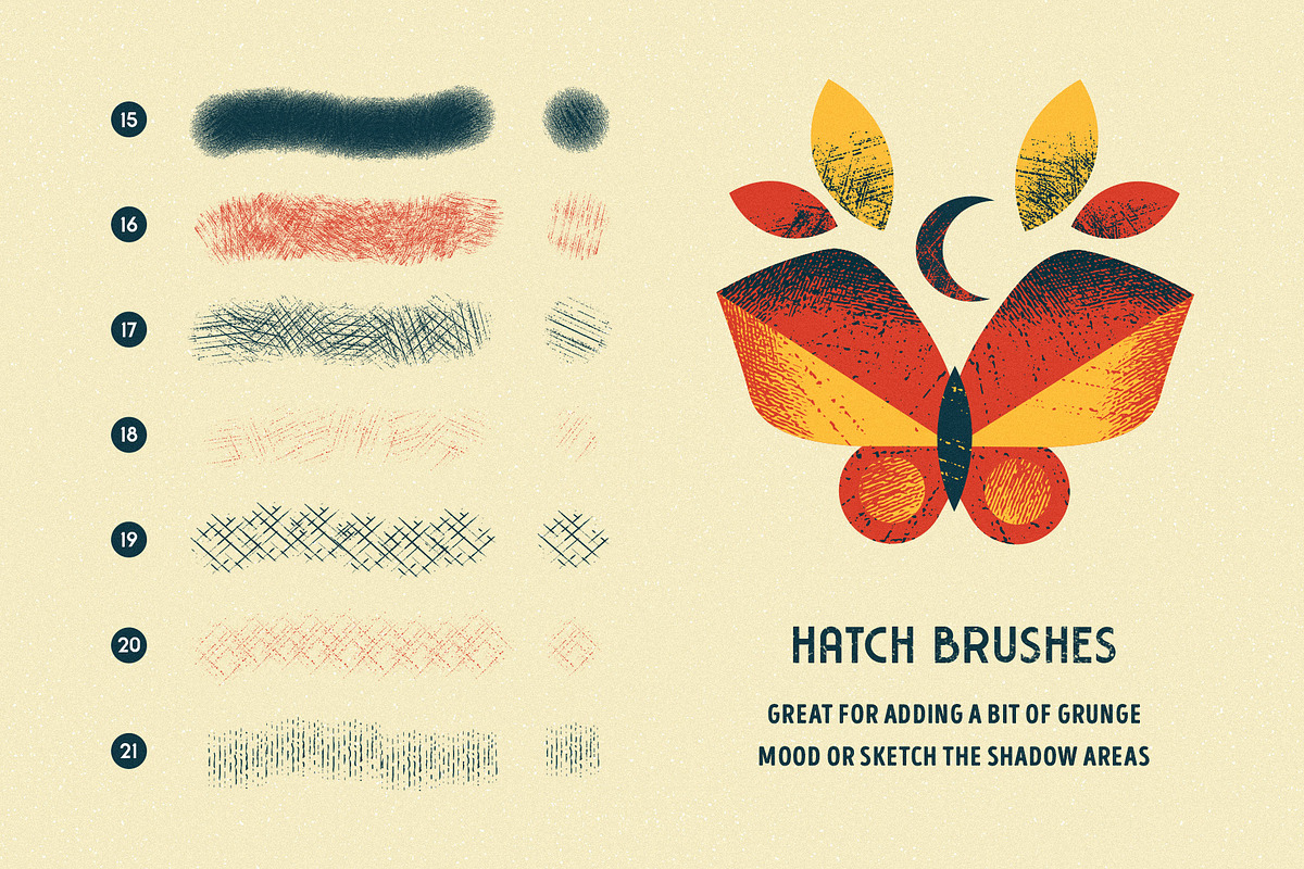 Shader Brushes for Photoshop, a Brush Add-On by pixelbuddha.net (Photo 5 of 11)