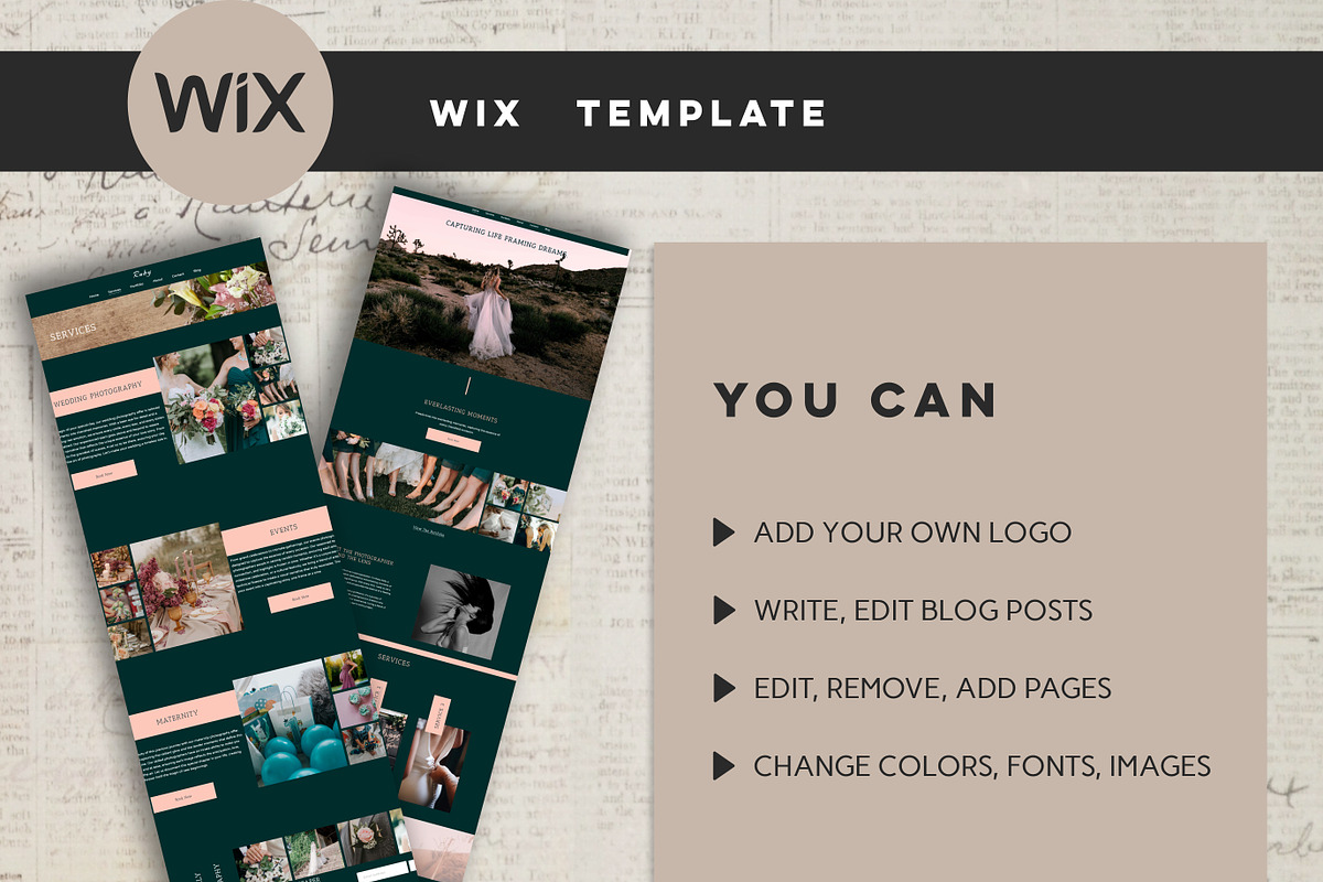 Wix Photography Website Template, a Wix Template by Design House (Photo 7 of 10)