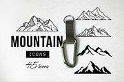 45 Mountain Icons - Logo Icons, an Icon by Hatch Design Workshop (Thumbnail 1 of 12)