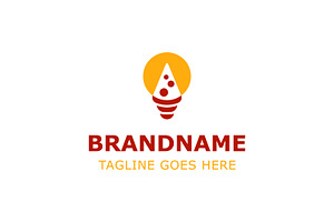 Pizza Bulb Simple Modern Logo, a Branding & Logo Template by Pray Art Design Studio