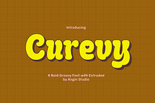 Curevy bold groovy font