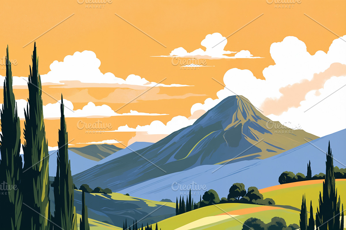 36 Italy-Themed Illustrations, a Background Graphic by h.utomo (Photo 14 of 36)