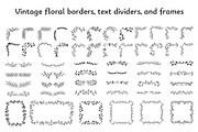 Vintage floral borders, an Object Graphic by Woters little shop (Thumbnail 1 of 9)