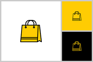 Yellow shopping bag vector, an Object Illustration by quadrazo