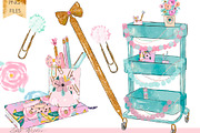Planner girl clipart, an Illustration by Libby Wishes (Thumbnail 2 of 10)