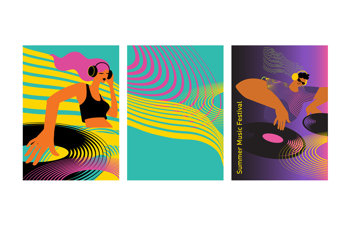 DJ illustrations set, a Person Illustration by lenlis (Photo 8 of 13)