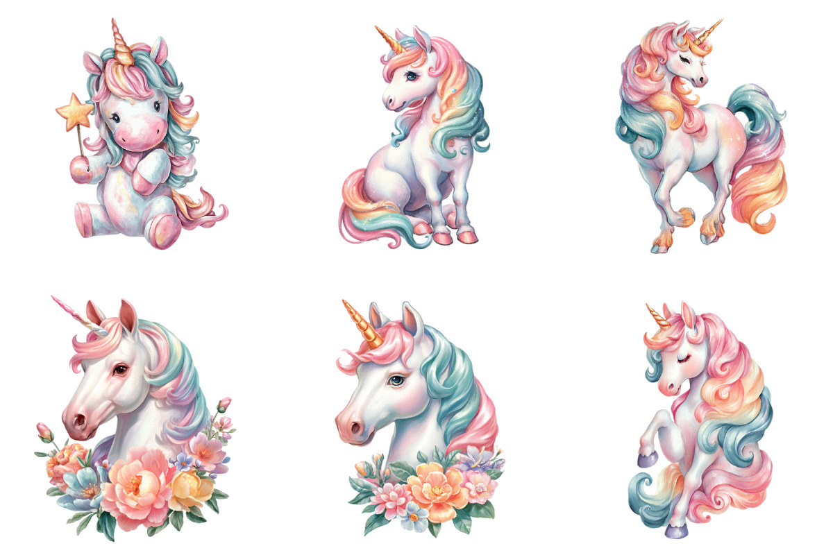 Unicorn Clipart, a Graphic by CitraGraphics (Photo 3 of 5)