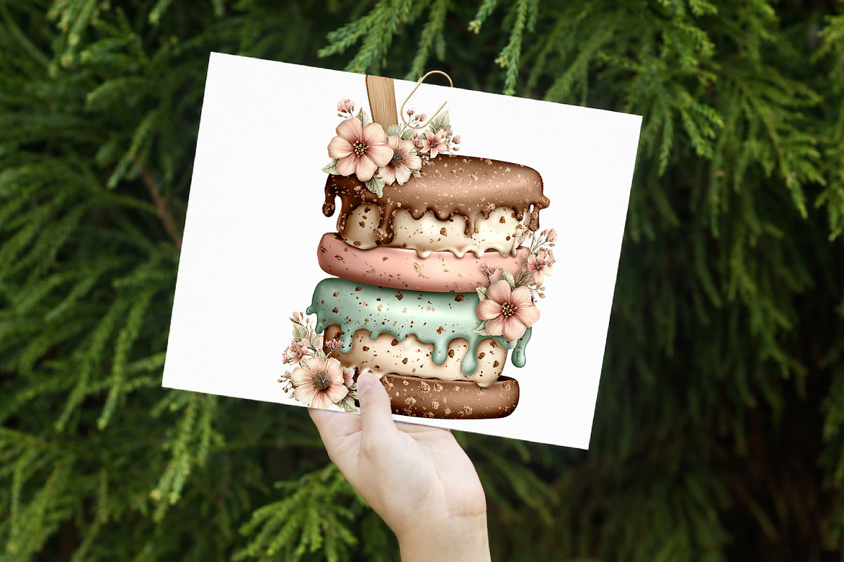 Whimsical Summer Ice Cream Clipart, an Illustration by Libby Wishes (Photo 4 of 7)