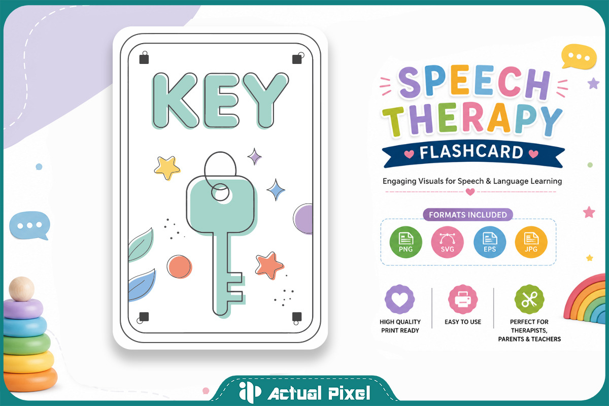 Speech Therapy Flashcard Bundle, an Education Illustration by Actual Pixel (Photo 14 of 22)