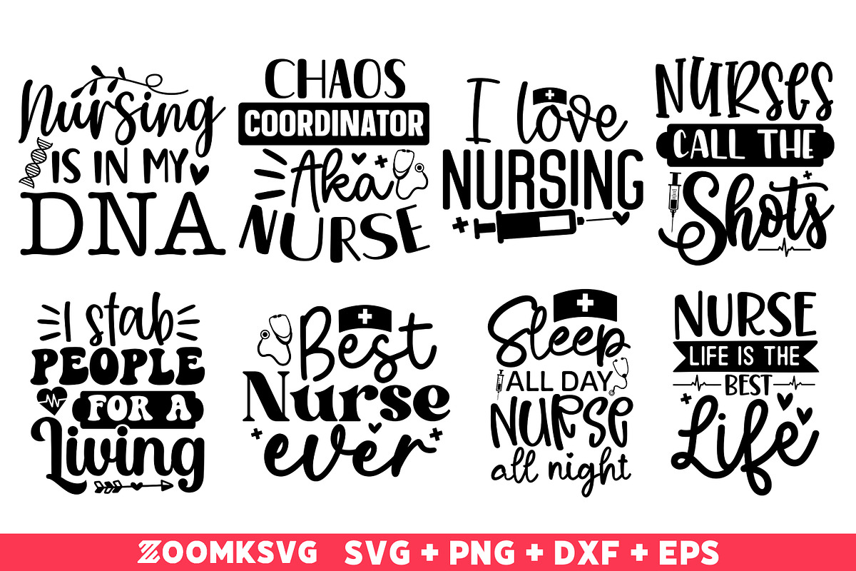 Nurse SVG Bundle 40 Designs, an Illustration by ZoomkSVG (Photo 5 of 7)