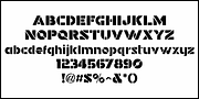 Obscure Stencil JNL, a Font by Jeff Levine Fonts (Thumbnail 3 of 5)