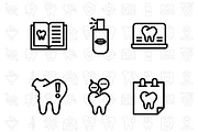 20 Dental Care symbol, an Outline Icon by khalwa.studio (Thumbnail 3 of 3)