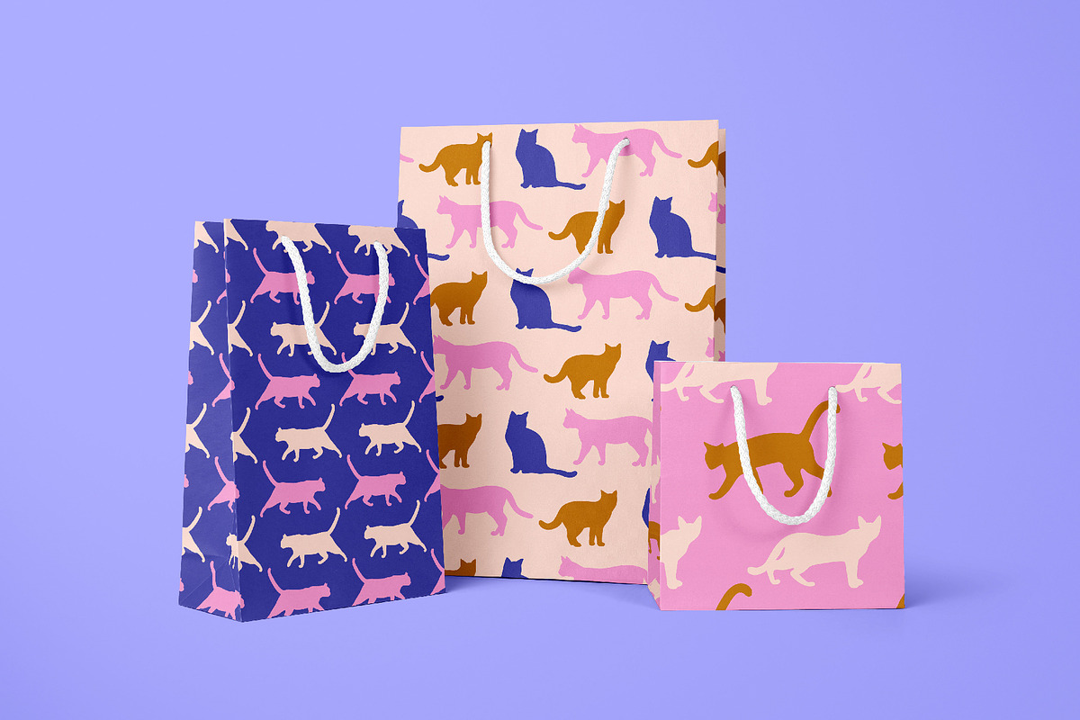 Flat Cat Modern Patterns, a Pattern Graphic by Tiger and Flower (Photo 7 of 21)