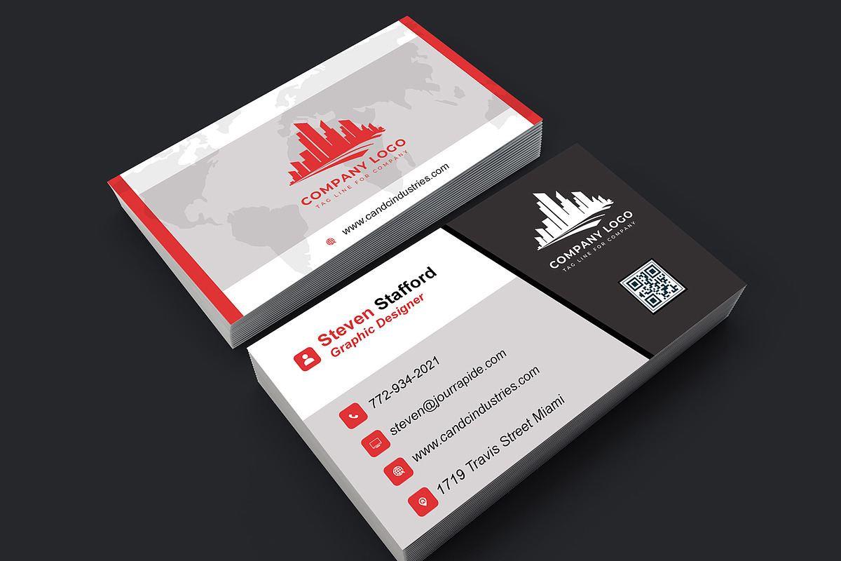 Modern Business Card Design Editable preview 6