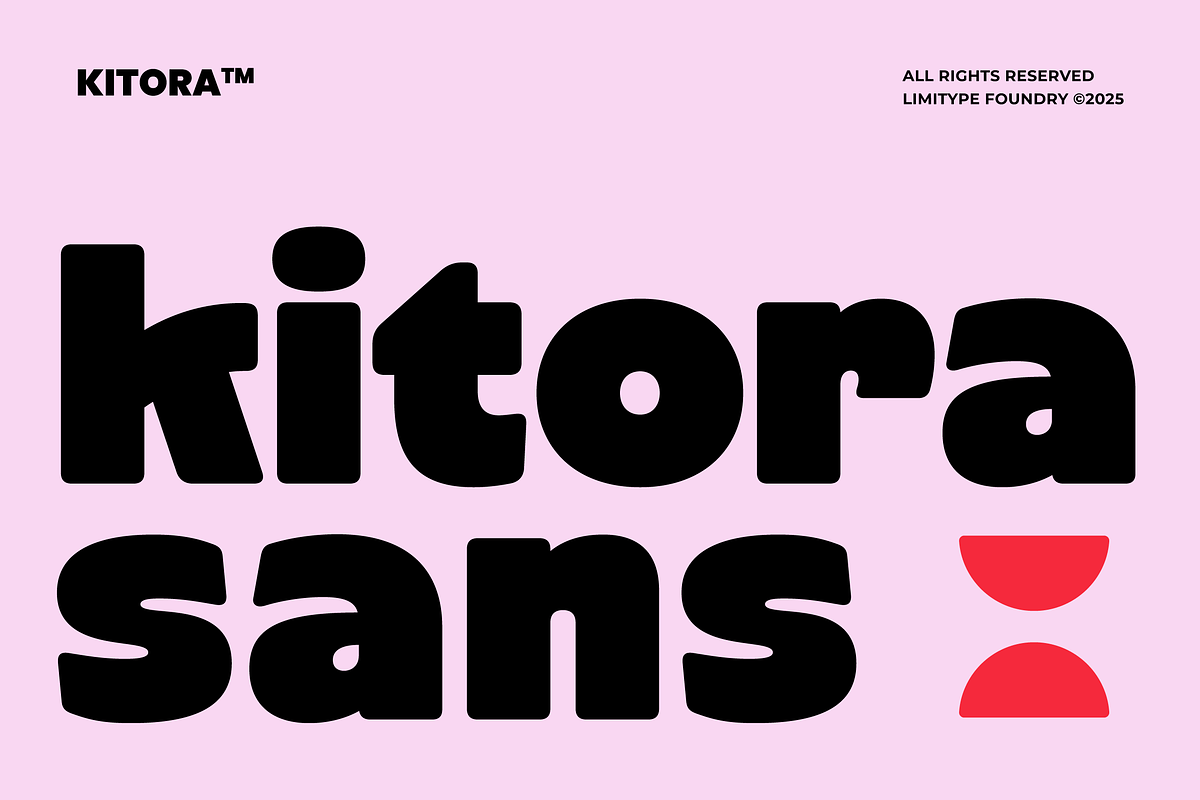 Kitora - Bold Font, a Sans Serif Font by limitype (Photo 1 of 11)