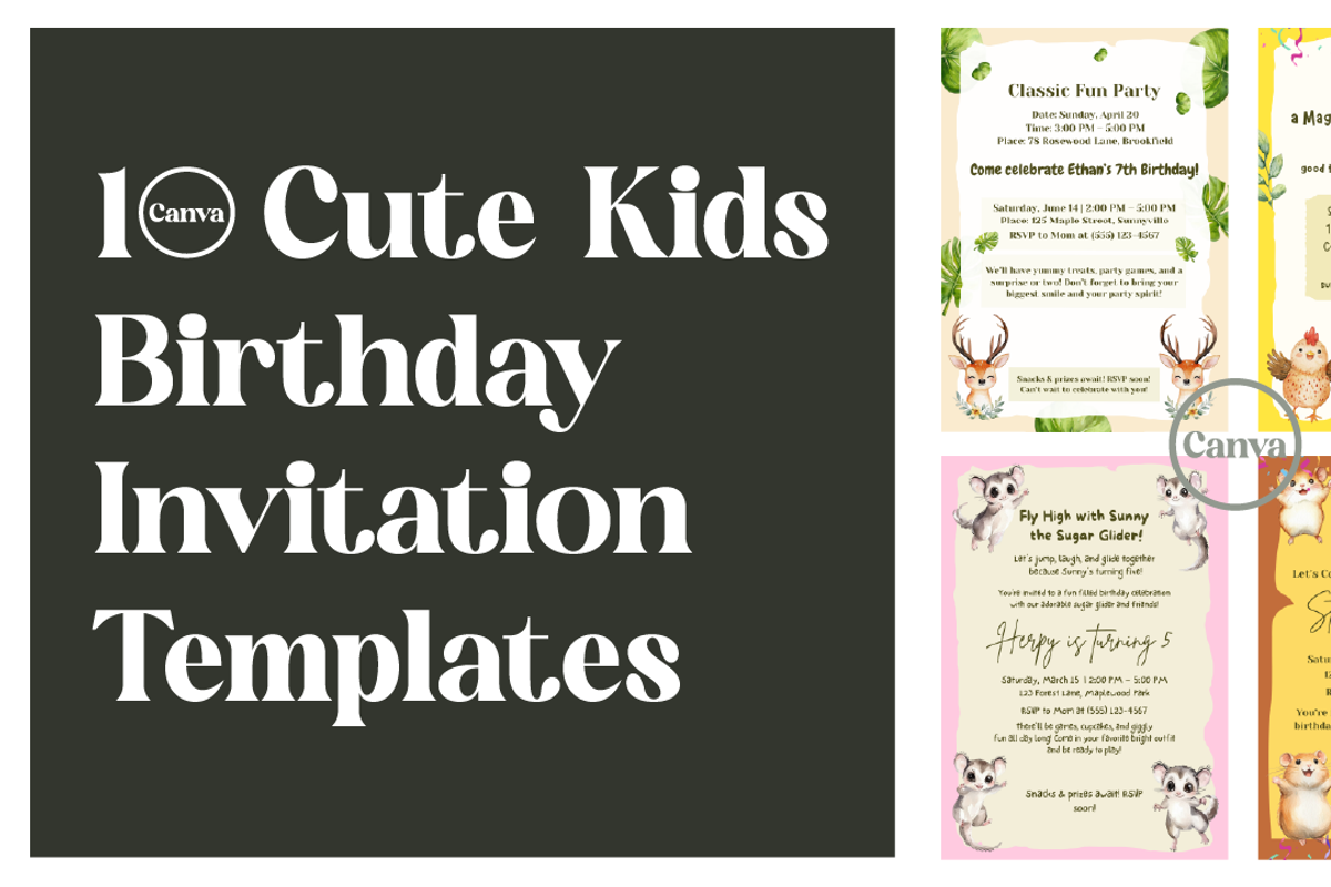 Canva Template Bundle Party Invitation