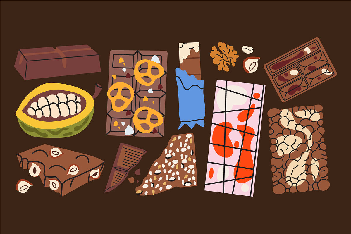 Chocolate & Sweets Clipart Bundle, a Food Illustration by Luamor (Photo 3 of 5)