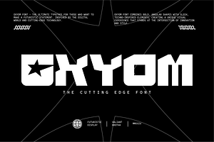 VB Oxyom - Futuristic Font