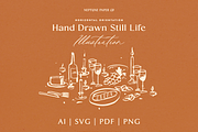 Hand Drawn Still Life Illustration, a Food Illustration by Neptune Paper Co. (Thumbnail 1 of 2)