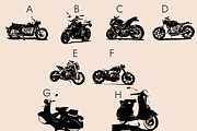 Motorcycle Dingbats Font, a Symbol Font by Minimalartstudio (Thumbnail 4 of 8)
