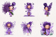 Cute Lavender Fairy Whimsical, a Seasonal Illustration by CreationArt (Thumbnail 2 of 7)