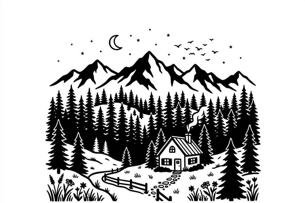 Majestic Pine Trees SVG, a Finance Illustration by Amazin_art (Photo 3 of 34)