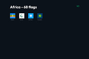 Flags of Africa Vector Square Icons, an Icon by bvcreates (Thumbnail 4 of 5)