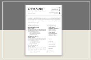 Anna Smith Resume Template Cover