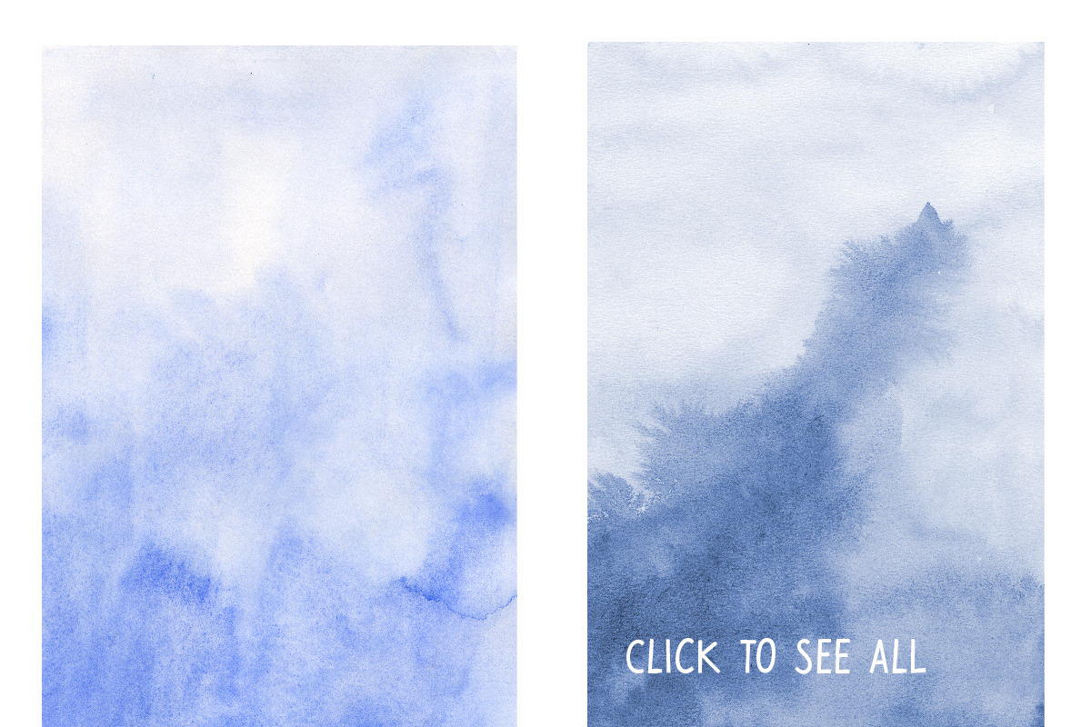 Watercolor Ombre Backgrounds (blue), a Texture Graphic by Julia Bausenhardt (Photo 2 of 2)
