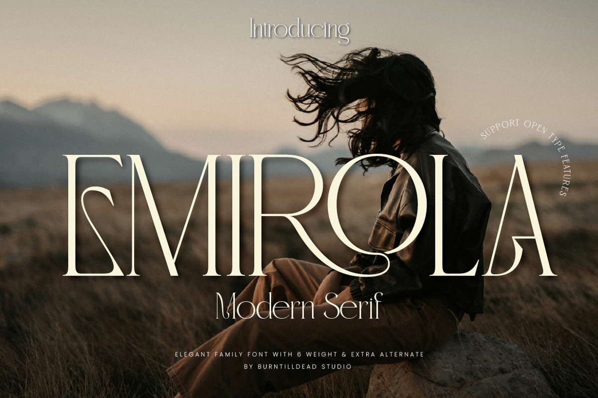 Emirola, a Serif Font by Burntilldead (Photo 1 of 14)