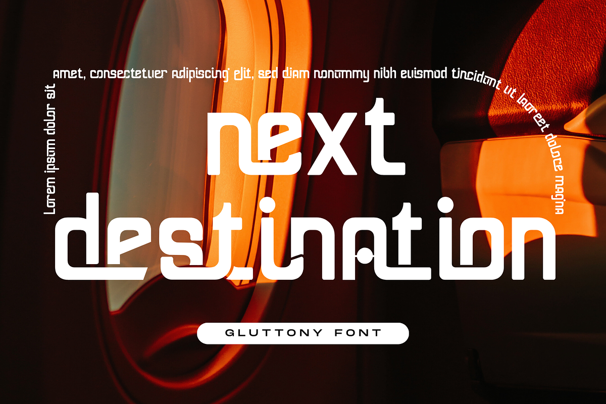Gluttony Futuristic Font, a Sans Serif Font by 177Studio (Photo 6 of 8)