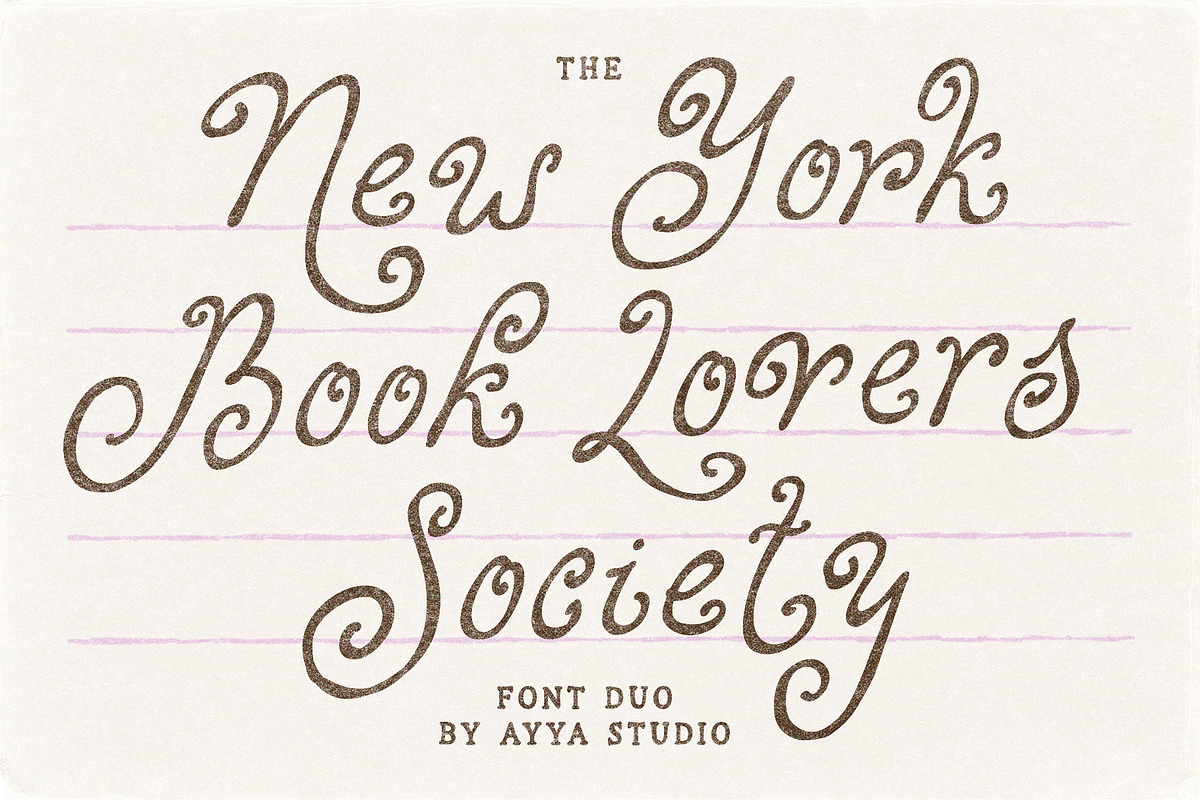 Handwritten Vintage Curly Font Duo, a Handwritten Font by Ayya Studio (Photo 8 of 16)