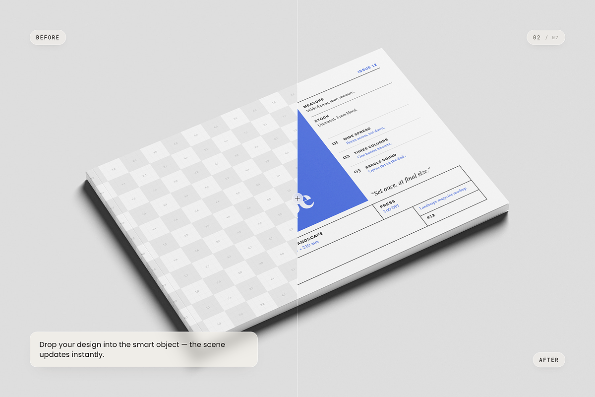 A4 Landscape Magazine Mockup, a Books & Magazine Mockup by Toasin Studio (Photo 2 of 7)