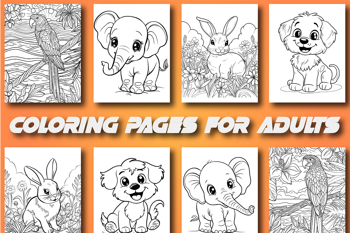 Adults Animal Coloring  Book for kid, an Animal Illustration by Design Home (Photo 4 of 7)