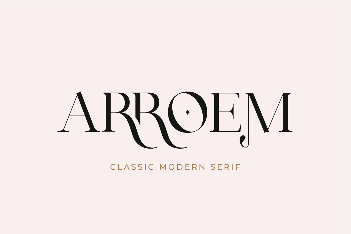 Arroem - Serif Display Font, a Serif Font by Vesvocrea (Photo 1 of 15)